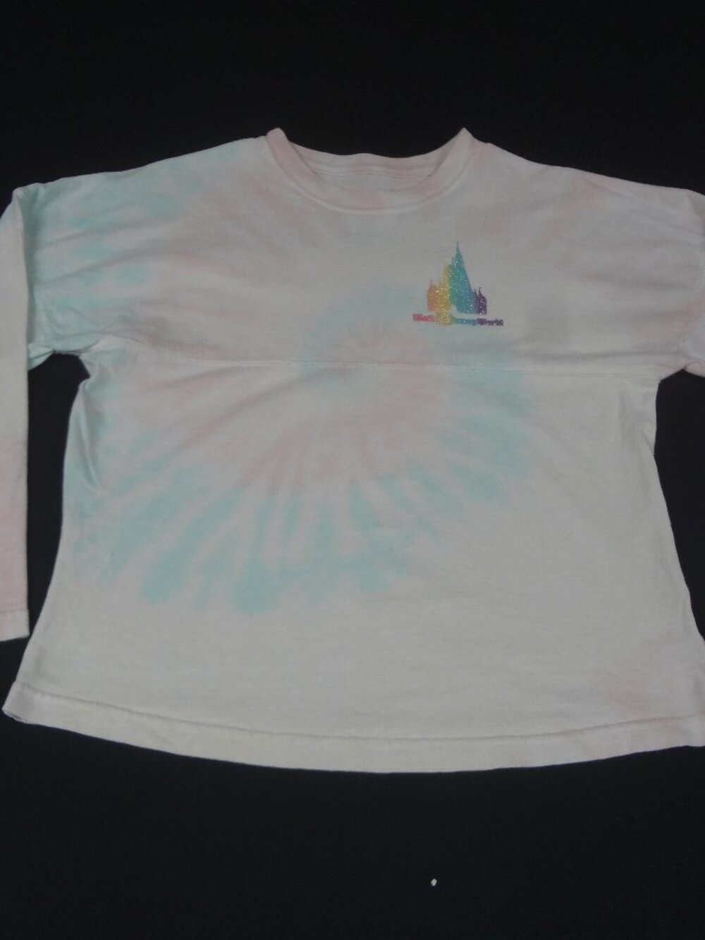 SPIRIT JERSEY WALT DISNEY WORLD PASTEL TIE-DYE XL LONG SLEEVE T-SHIRT L593